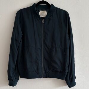 Anthropologie Navy Bomber Jacket